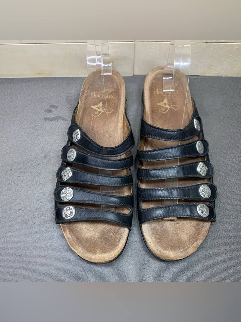 Dansko Janie Sandals Black Leather Women's Size 11 Shoes EU41 Slip-Ons - Picture 7 of 11